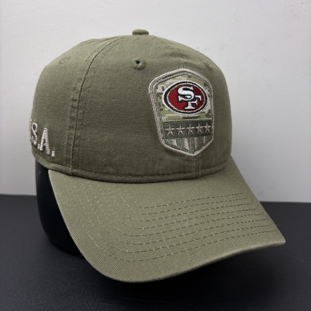 San Francisco 49ers New Era Salute to Service Strapback Hat Women Olive Green